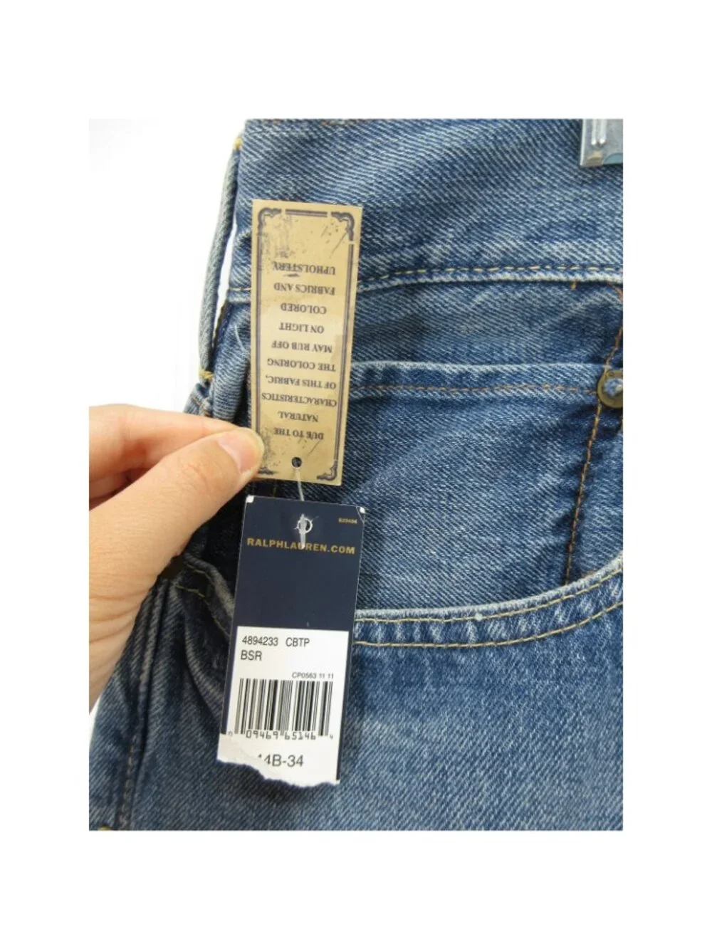 Polo Ralph Lauren Jeans 44X34 Big 867 Classic Fit Authentic Denim Pants